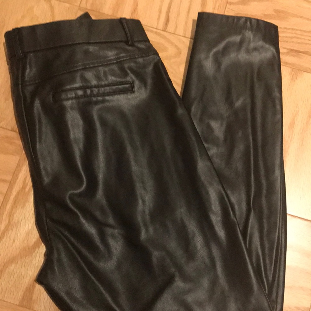 Zara faux leather skinny ankle pants